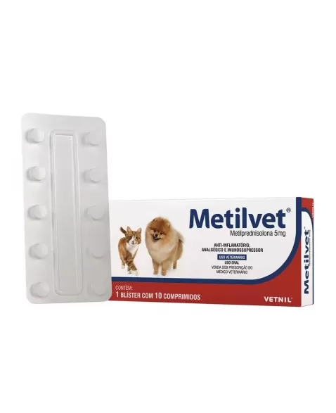 METILVET 5MG 10 COMP