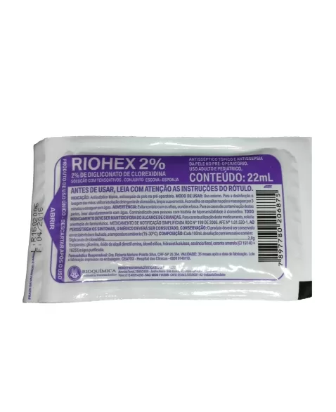 RIOHEX 2% ESCOVA 22ML