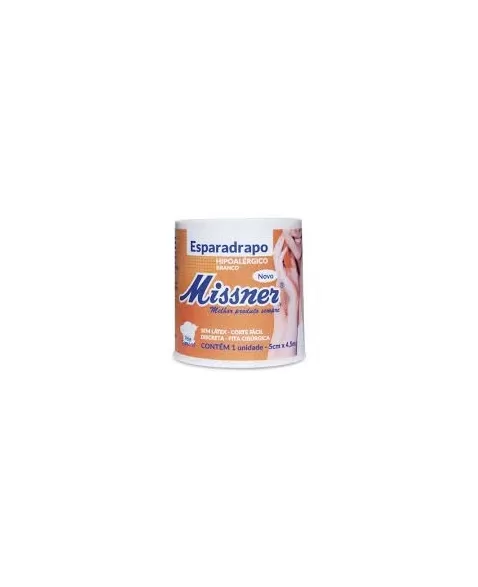 ESPARADRAPO HIP. BRANCO MISSNER 5,0CM X 4,5M SEM LATEX