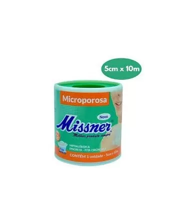 FITA MICROPOROSA BRANCO MISSNER 5,0CM X 10M