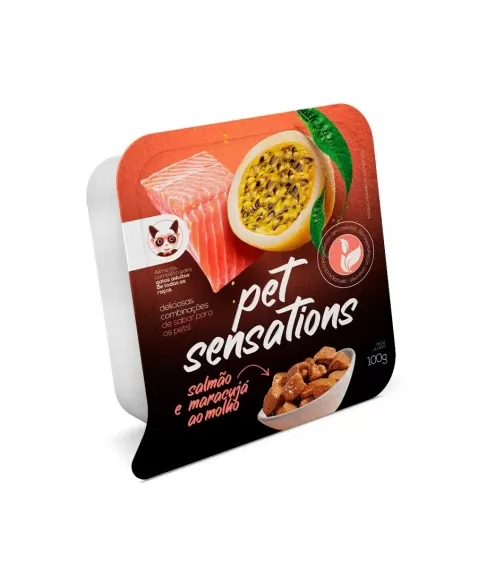 PET SENSATIONS - SALMÃO COM MARACUJA AO MOLHO P/ GATOS 100G