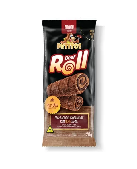 DISPLAY PETITOS BEFF ROLL 20G